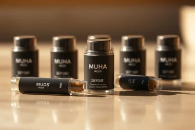 Showcasing Muha Meds Cannabis Disposables in a stylish environment with a focus on flavor and quality.