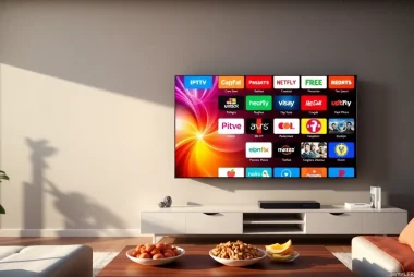 Stream your favorite shows with abonnement iptv in a stylish living room setting.