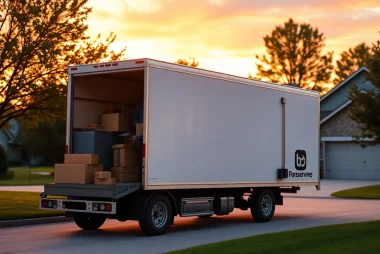 House moves captured in a professional moving truck ready for relocation.