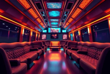 Experience the luxury of an atlanta party bus with plush seating and vibrant lighting for a memorable journey.