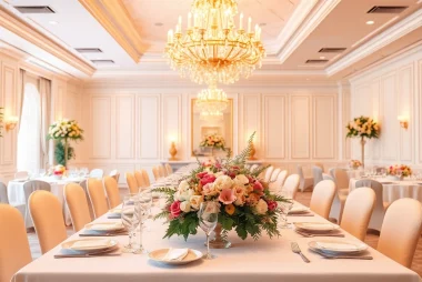 Experience the elegance of le prestige hall with beautifully decorated event space, ideal for celebrations.