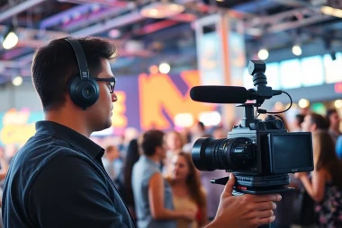 Engaging On-Site Videography showcasing dynamic event capturing by a professional.