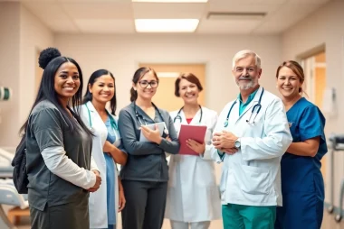 Showcase health care support service professionals delivering compassionate care in a hospital setting.